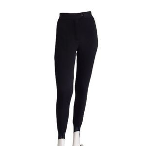 1980s Vintage Wool Blend Stirup Ski Pants, Black